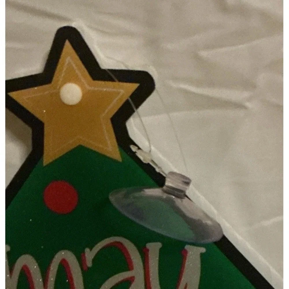 Holiday Time‎ Shimmer Tree Widow Christmas Window Decoration, Light Up